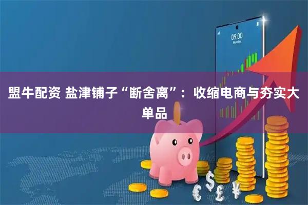 盟牛配资 盐津铺子“断舍离”：收缩电商与夯实大单品